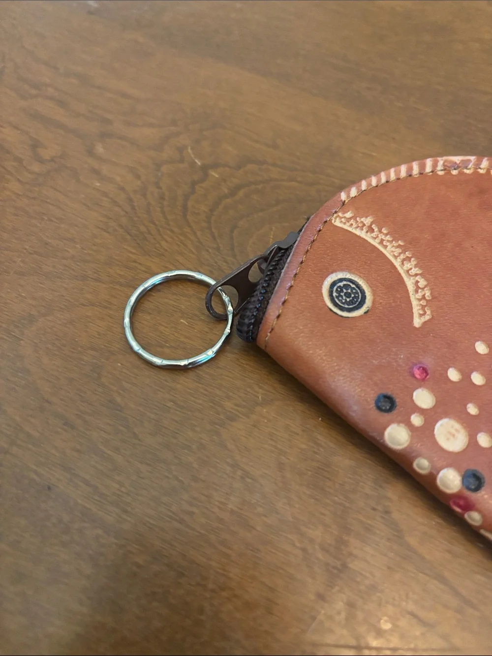 Faux Leather Fish Coin Purse Keychain Pouch Novelty Bag Charm